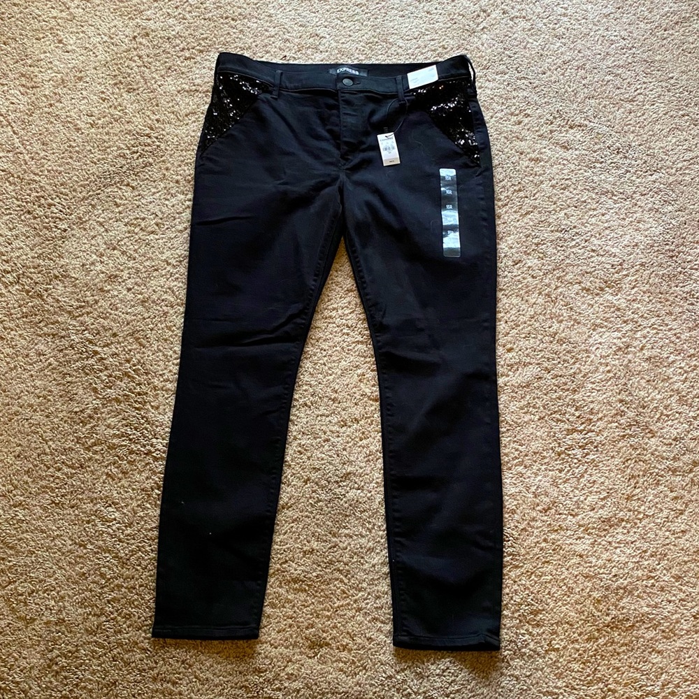 Mid Rise Black Express Legging SZ 16